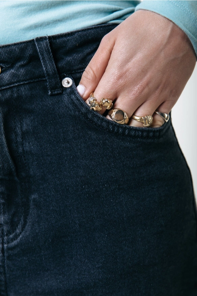 COLOURFUL REBEL - JEANS "GAIAS" GRIS FONCÉ