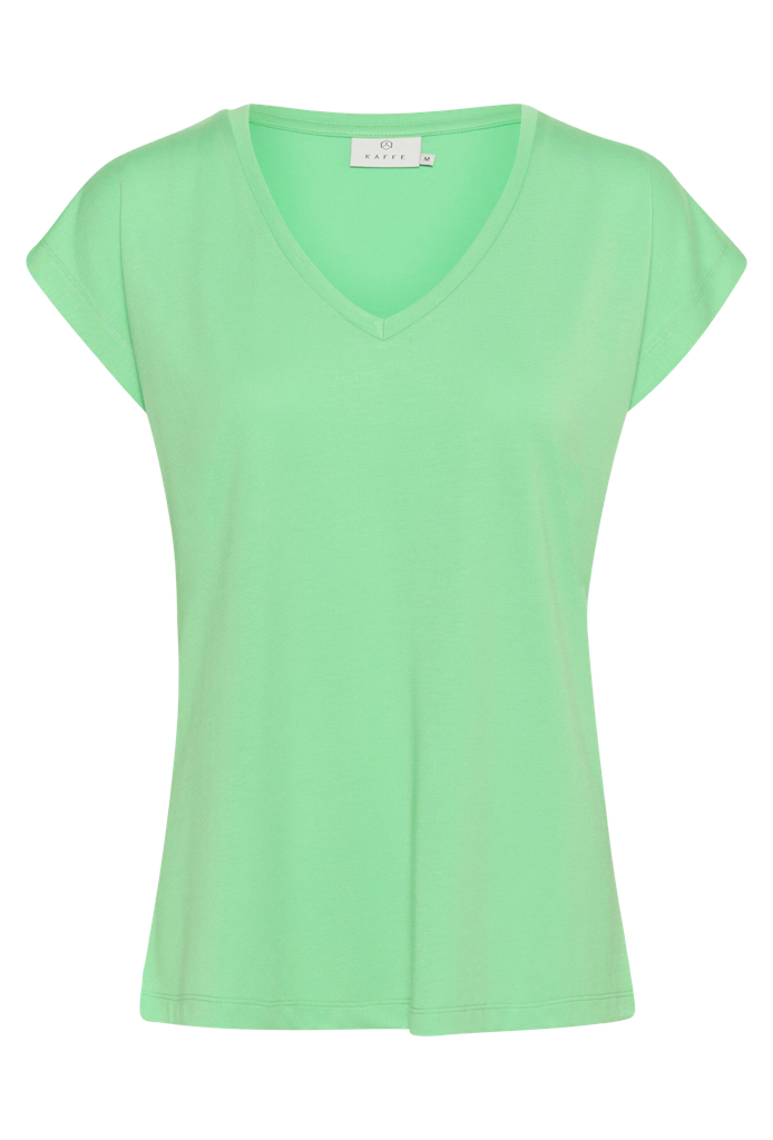 KAFFE - T-SHIRT "KALISE" VERT FLUO