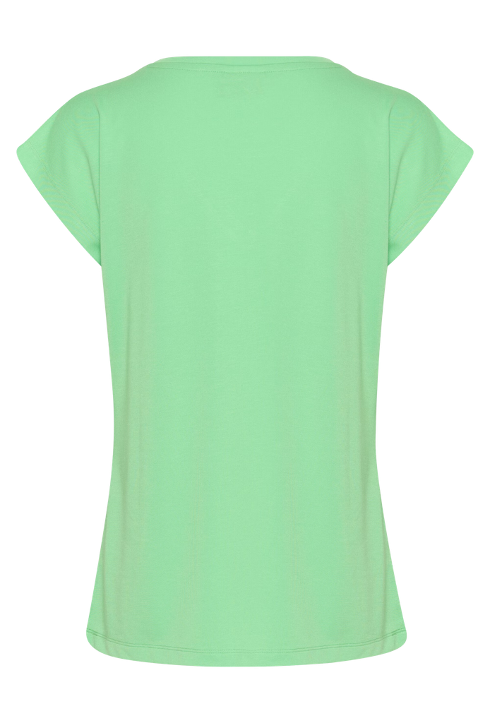 KAFFE - T-SHIRT "KALISE" VERT FLUO