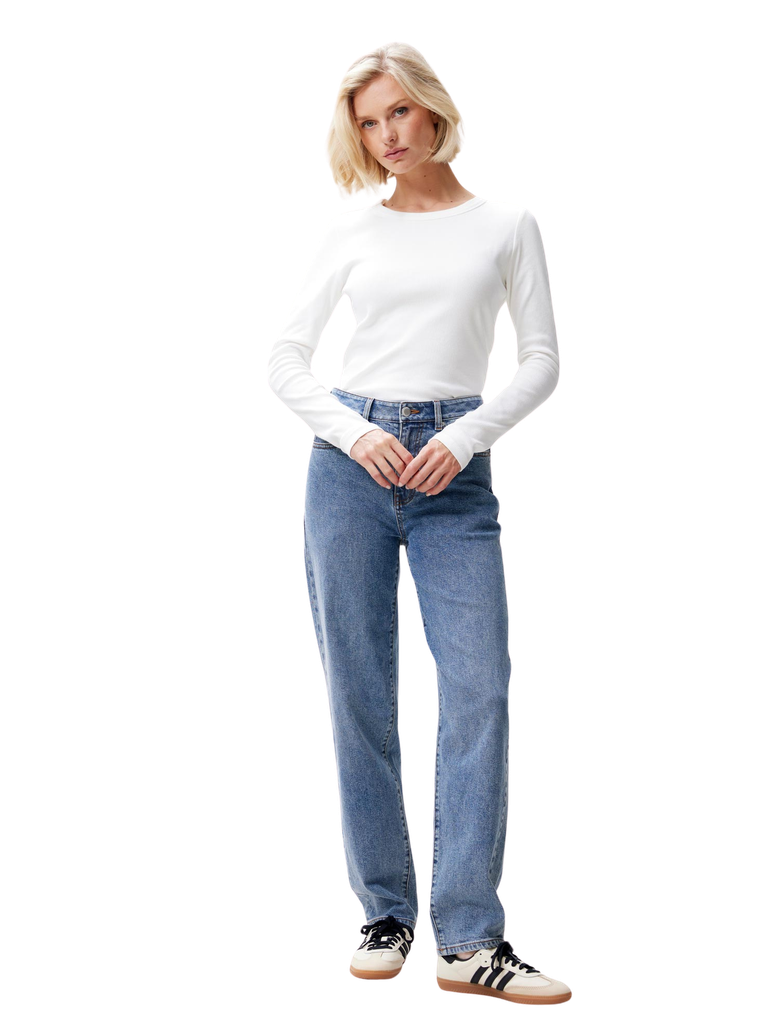 CATWALK JUNKIE - T-SHIRT LONGUES MANCHES CÔTELÉ BLANC
