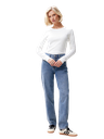 CATWALK JUNKIE - T-SHIRT LONGUES MANCHES CÔTELÉ BLANC