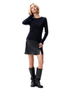 CATWALK JUNKIE - T-SHIRT LONGUES MANCHES CÔTELÉ NOIR
