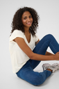 KAFFE - T-SHIRT "KALISE" BLANC CRAIE