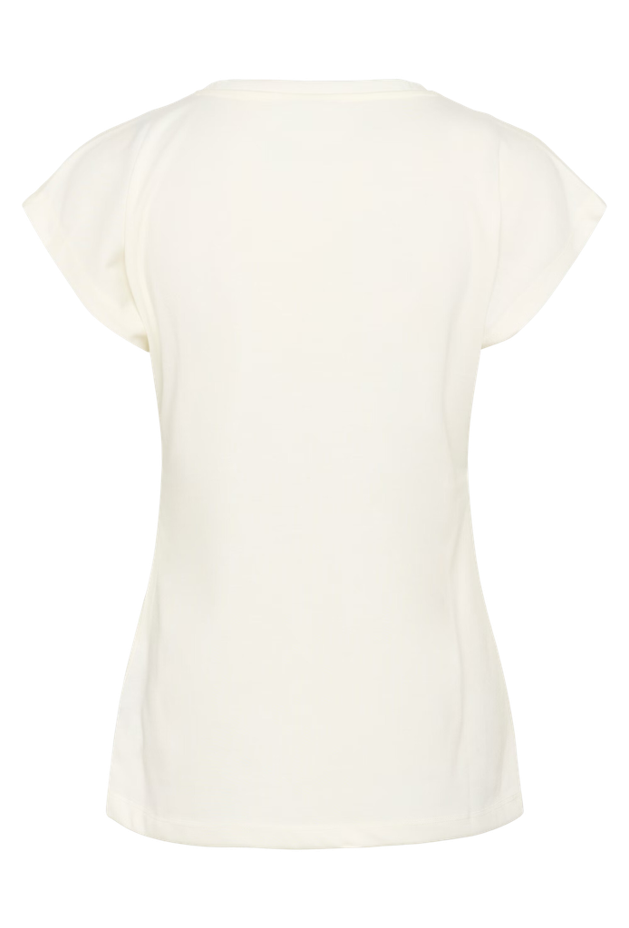 KAFFE - T-SHIRT "KALISE" BLANC CRAIE