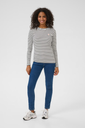 KAFFE - T-SHIRT MANCHE LONGUE "LIDDY" BLANC ET NOIR