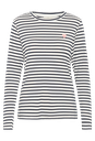 KAFFE - T-SHIRT MANCHE LONGUE "LIDDY" BLANC ET NOIR