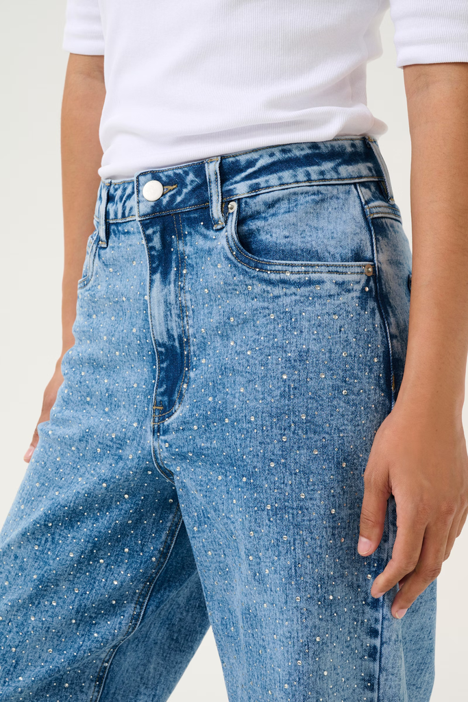 KAFFE - JEANS "KATHORA" À PAILLETTES