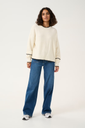 KAFFE - PULL EN MAILLE "KAVILLI" BLANC CASSÉ