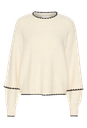 KAFFE - PULL EN MAILLE "KAVILLI" BLANC CASSÉ