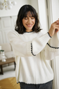 KAFFE - PULL EN MAILLE "KAVILLI" BLANC CASSÉ