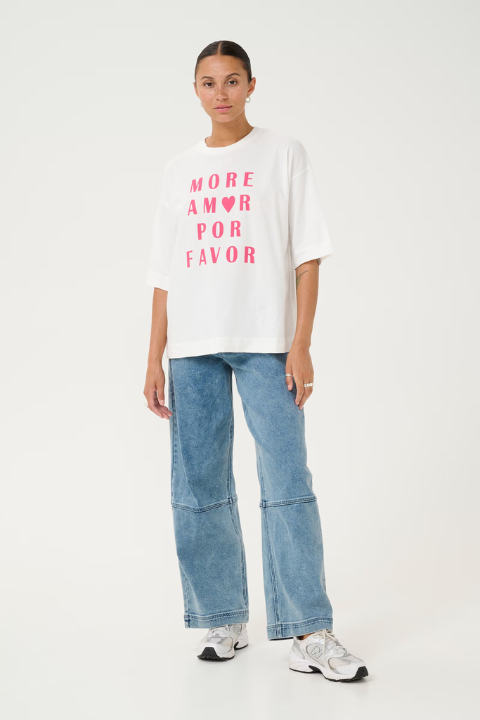 KAFFE - T-SHIRT "KAGISSA" BLANC