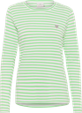 KAFFE - T-SHIRT MANCHE LONGUE "LIDDY" BLANC ET VERT