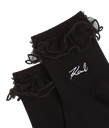 KARL LAGERFELD - CHAUSSETTES À VOLANTS "K/SIGNATURE" BLANCHES ET NOIRES