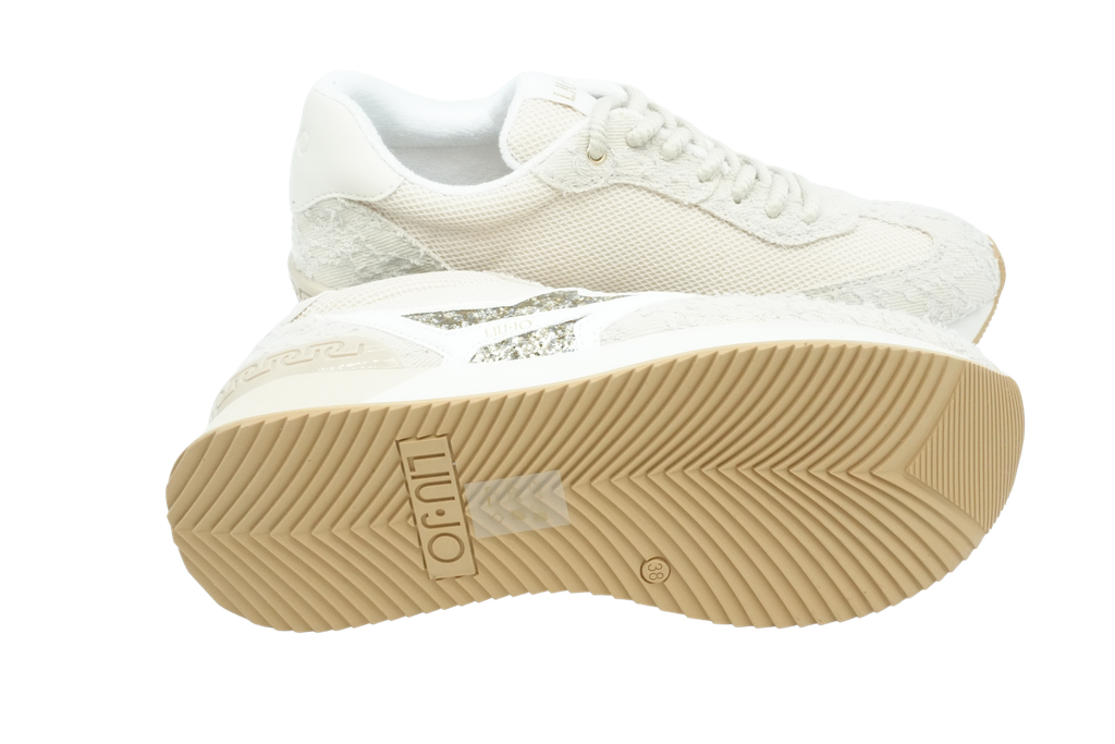 LUI JO - BASKETS "DREAMY 03" PLATEFORMES BEIGES