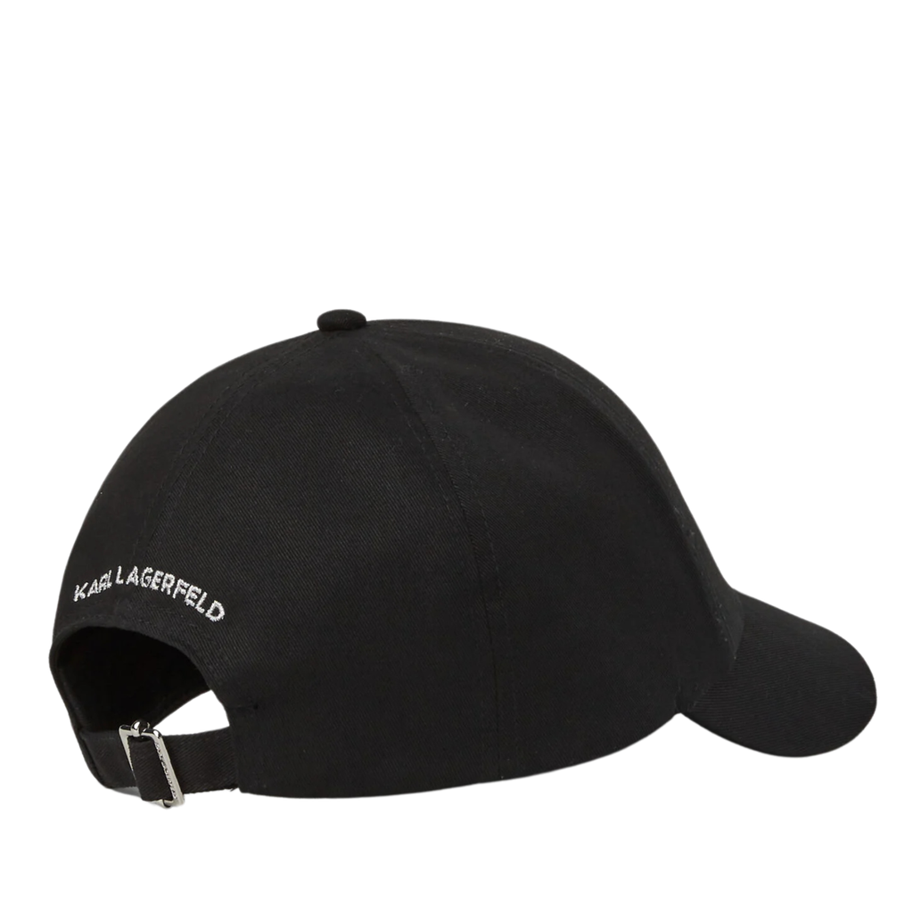 KARL LAGERFELD - CASQUETTE IKON KARL AVEC PIN'S NOIRE