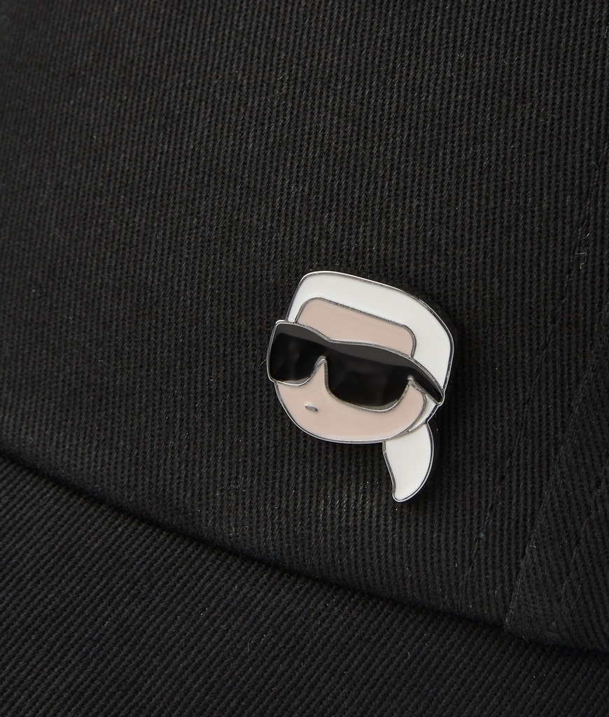 KARL LAGERFELD - CASQUETTE IKON KARL AVEC PIN'S NOIRE