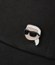 KARL LAGERFELD - CASQUETTE IKON KARL AVEC PIN'S NOIRE