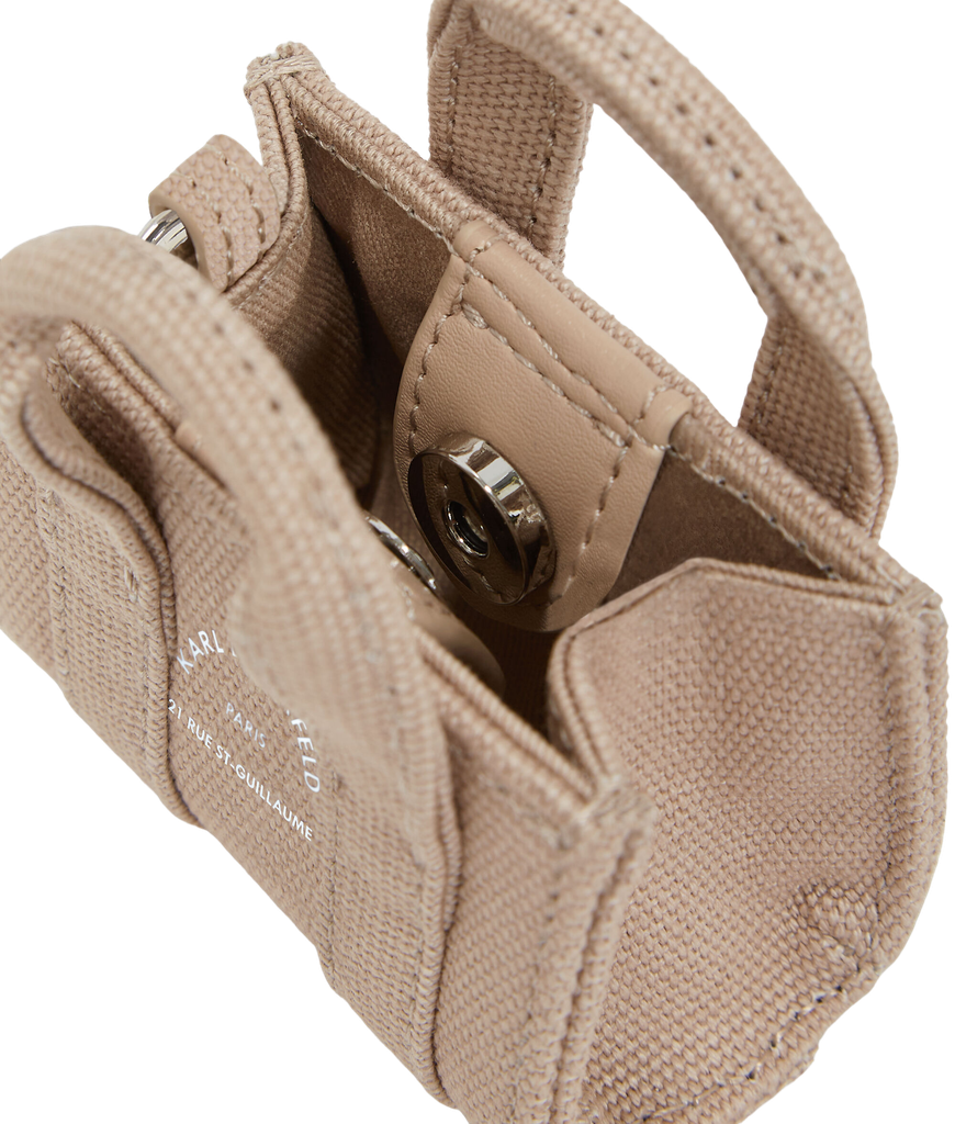 KARL LAGERFELD - PORTE CLÉ DE CABAS "RUE ST-GUILLAUME" BEIGE