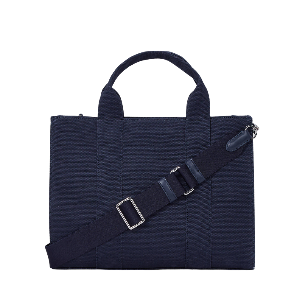 KARL LAGERFELD - CABAS CARRÉ DE TAILLE MOYENNE "RUE ST-GUILLAUME" BLEU MARINE