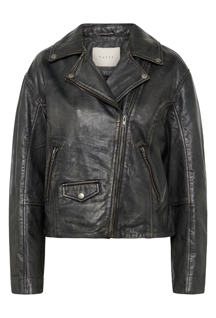 KAFFE - VESTE EN CUIR "KAJANE"