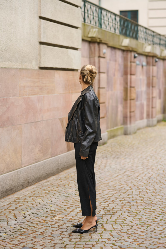 KAFFE - VESTE EN CUIR "KAJANE"