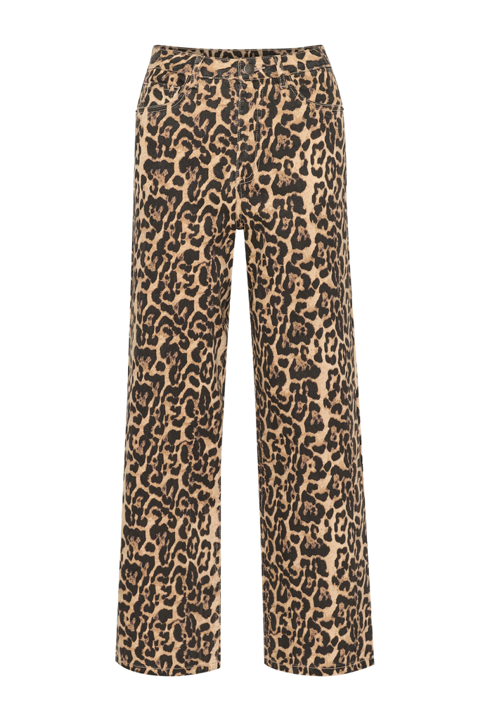 KAFFE - JEANS "KALEONORA" LÉOPARD