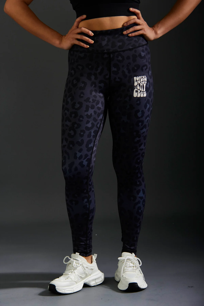 LOVERS BAY CLUB - LEGGING LÉOPARD NOIR