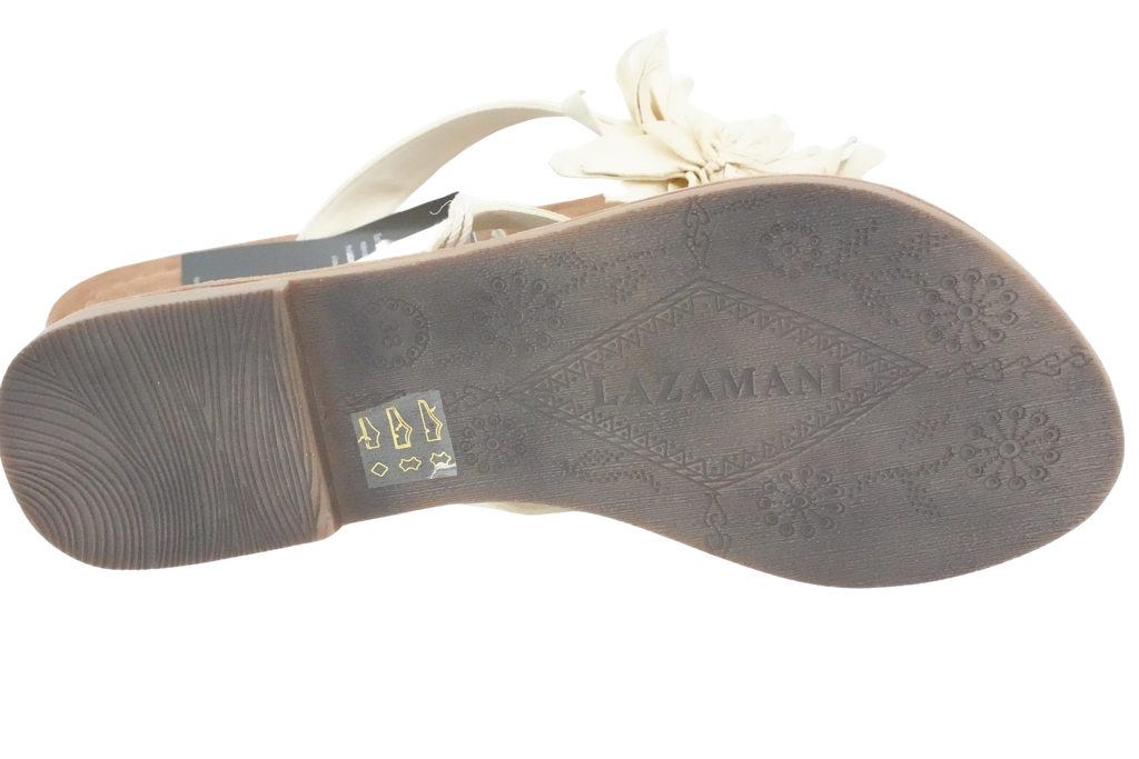 LAZAMANI - SLIPPERS WHITE FLOWERS