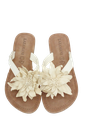 LAZAMANI - SLIPPERS WHITE FLOWERS