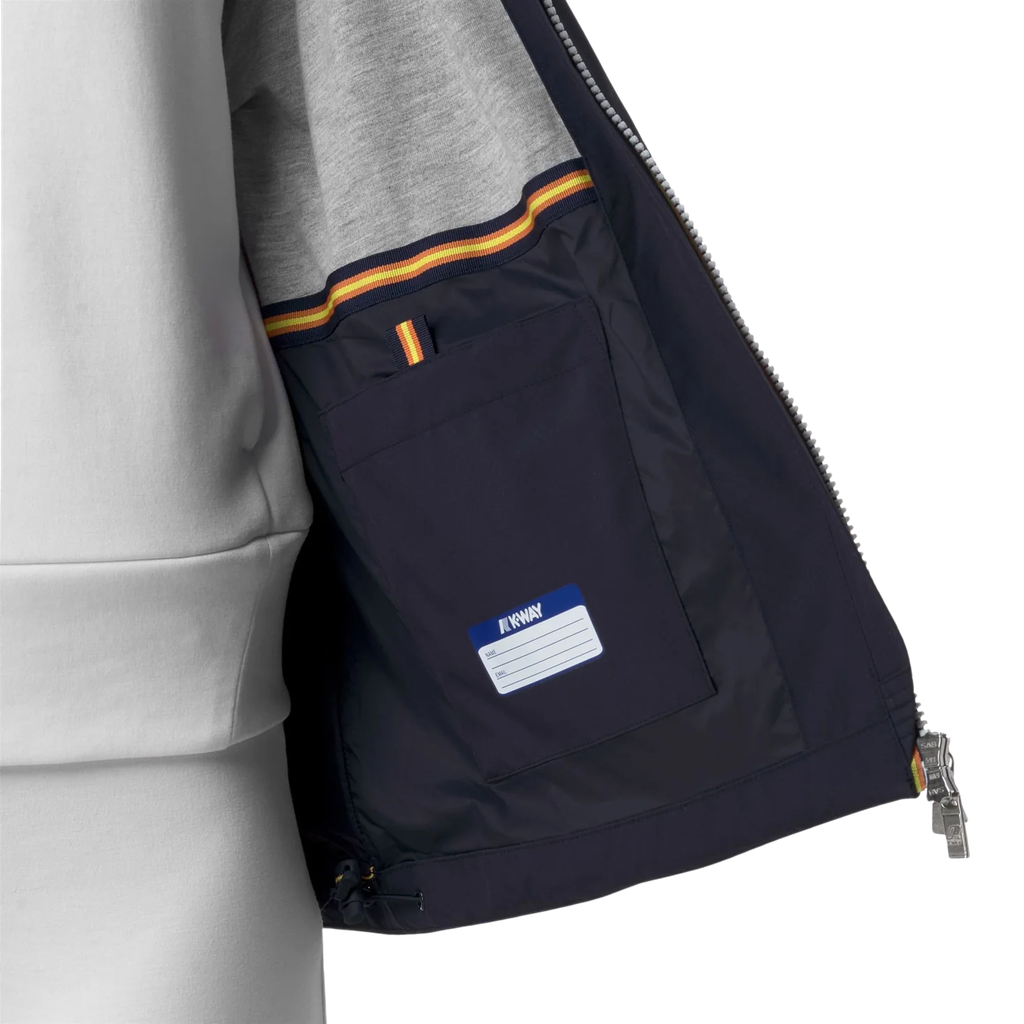 K-WAY - VESTE MI-LONGUE "MARGUERITE" BLEUE MARINE