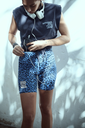 LOVERS BAY CLUB - LEGGING SHORT LÉOPARD BLEU