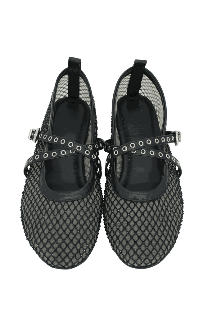 TORAL - BALLERINES "VILMA" MESH NOIRES