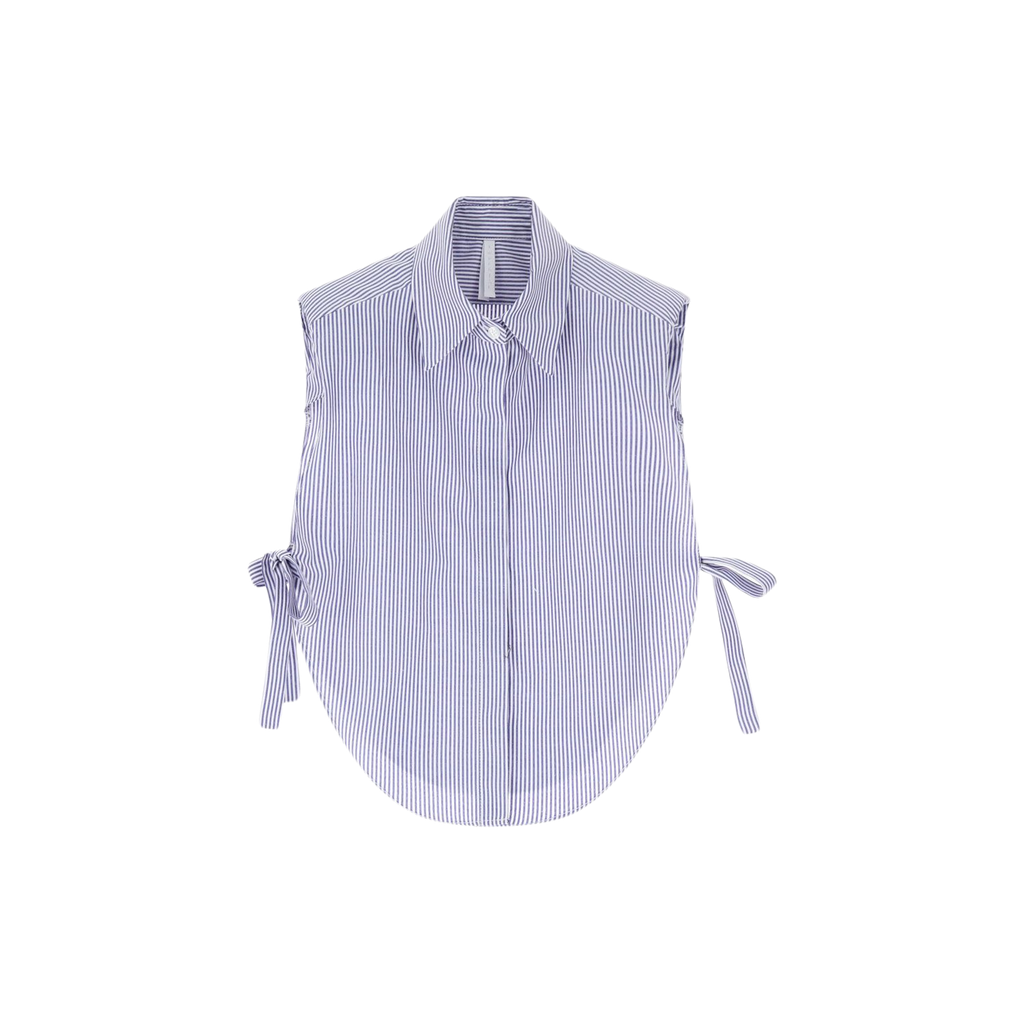 IMPERIAL - CHEMISE RAYÉE SANS MANCHES AVEC NŒUDS