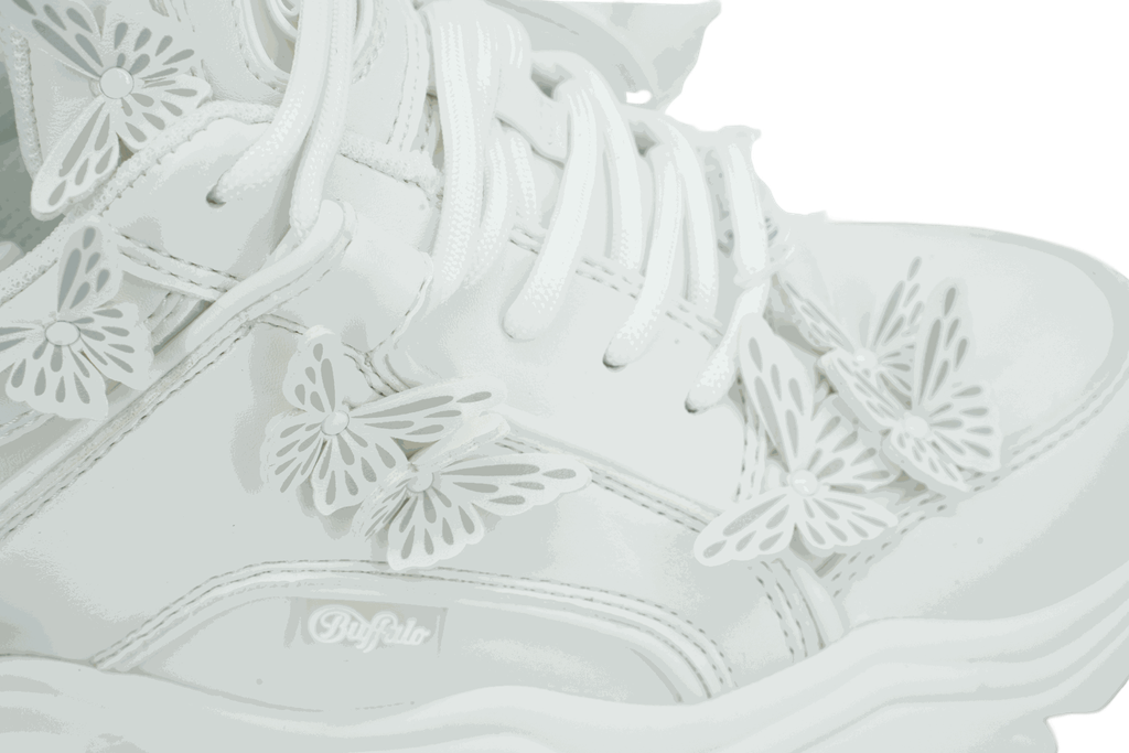 BUFFALO - BASKETS "BINARY PAPILLONS" BLANCHES