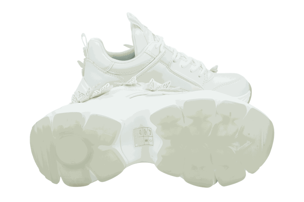 BUFFALO - BASKETS "BINARY PAPILLONS" BLANCHES