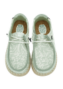 HEY DUDE - ESPADRILLES "WENDY RETRO PALM" VERTES MENTHES