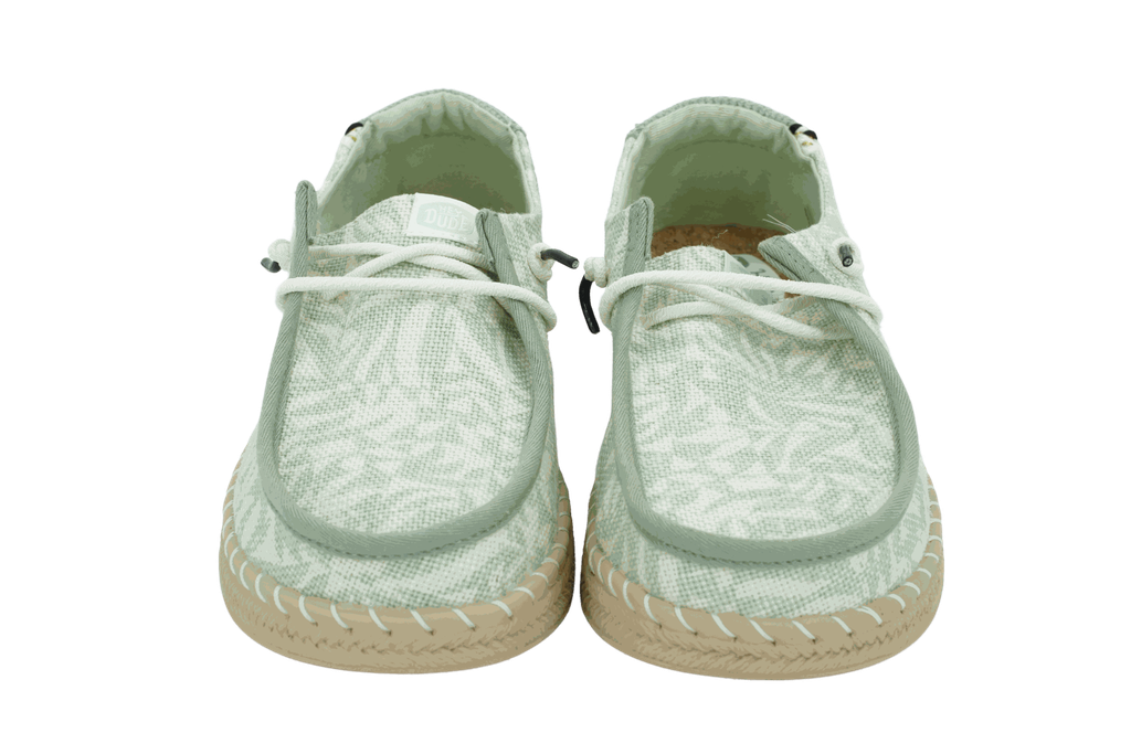 HEY DUDE - ESPADRILLES "WENDY RETRO PALM" VERTES MENTHES