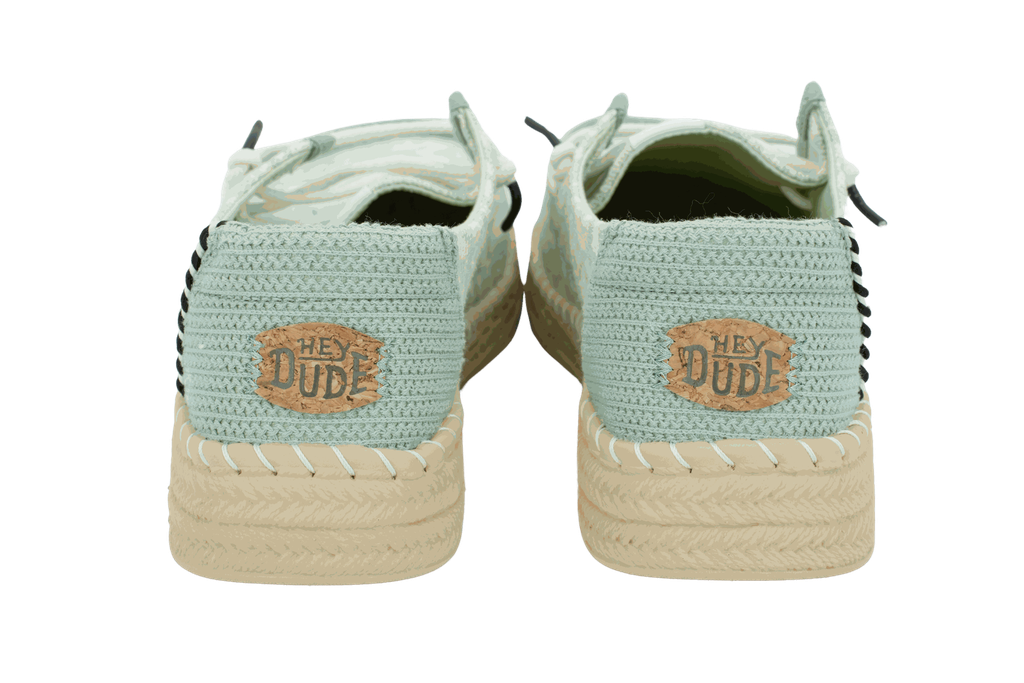 HEY DUDE - ESPADRILLES "WENDY RETRO PALM" VERTES MENTHES