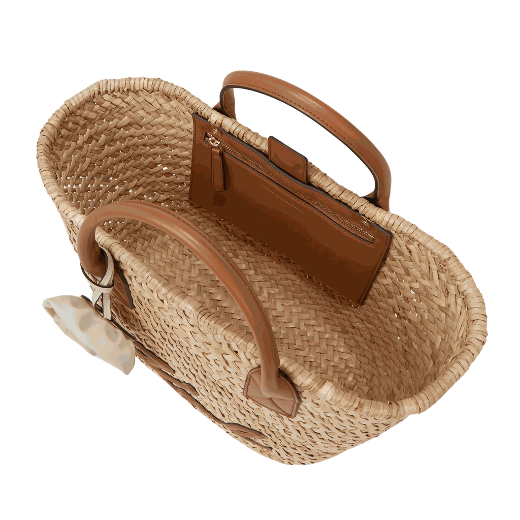 KARL LAGERFELD - GRAND PANIER "K/SIGNATURE" RAFFIA