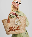 KARL LAGERFELD - GRAND PANIER "K/SIGNATURE" RAFFIA