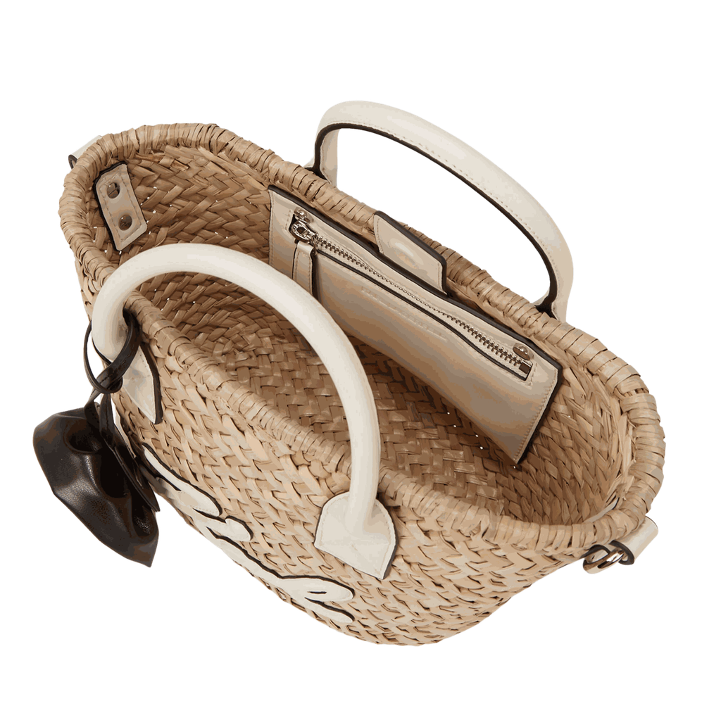 KARL LAGERFELD - PANIER "K/SIGNATURE" RAFFIA