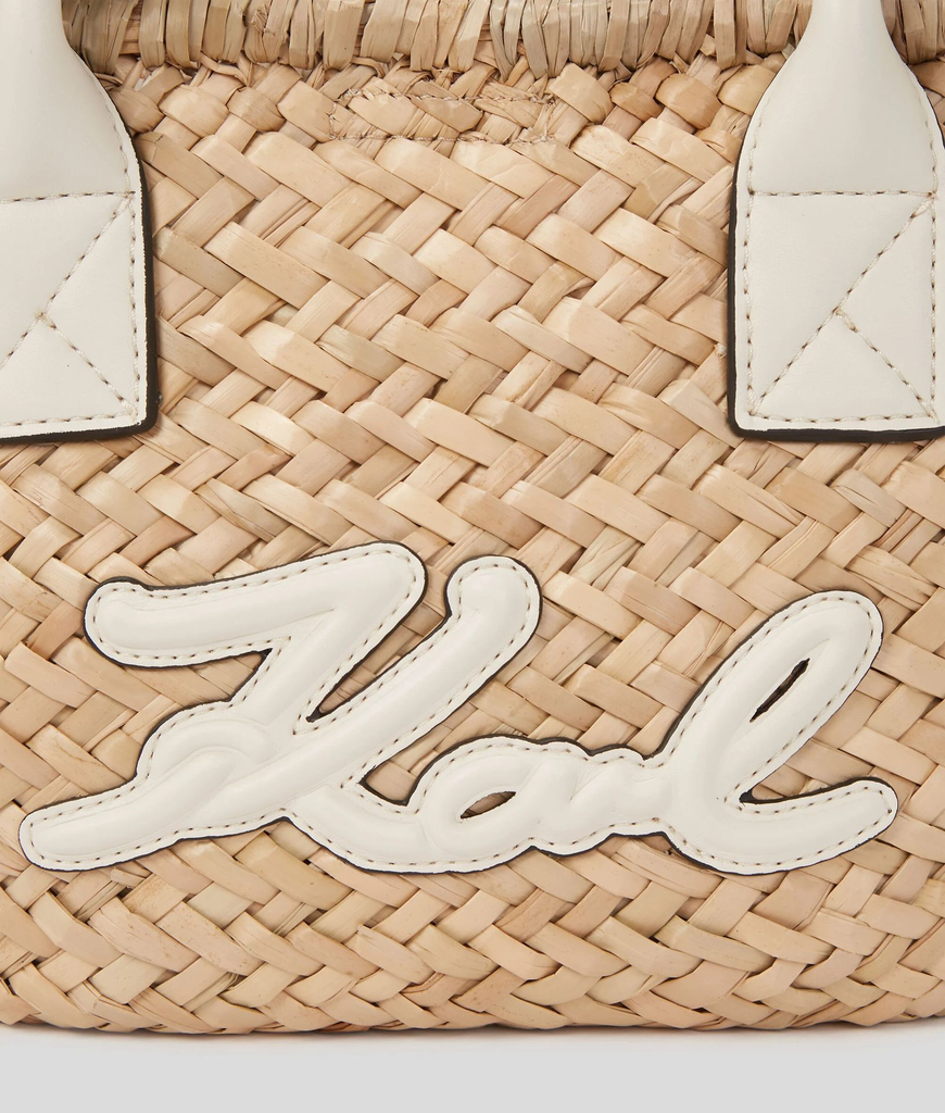 KARL LAGERFELD - PANIER "K/SIGNATURE" RAFFIA