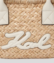 KARL LAGERFELD - PANIER "K/SIGNATURE" RAFFIA