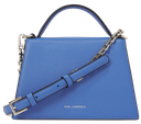 KARL LAGERFELD - PETIT SAC BANDOULIÈRE "K/SIGNATURE" BLEU ÉLECTRIQUE