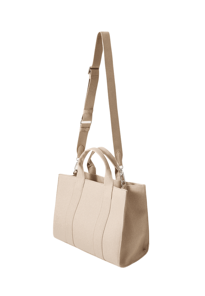 KARL LAGERFELD - CABAS CARRÉ DE TAILLE MOYENNE "RUE ST-GUILLAUME" BEIGE