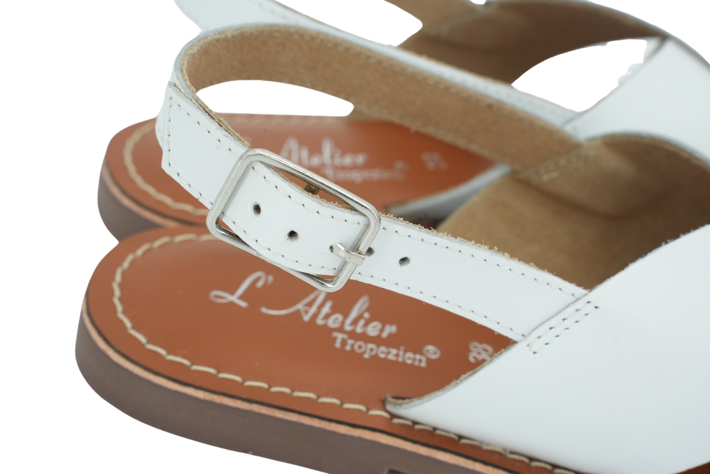 L'ATELIER TROPEZIEN - SANDALES BRIDES CROISÉES BLANCHES
