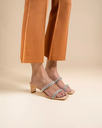 MI/MAI - MULES À STRASS "BABS" NUDE