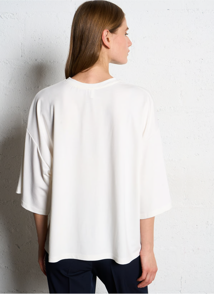 IMPERIAL - BLOUSE T-SHIRT BLANC CASSÉ