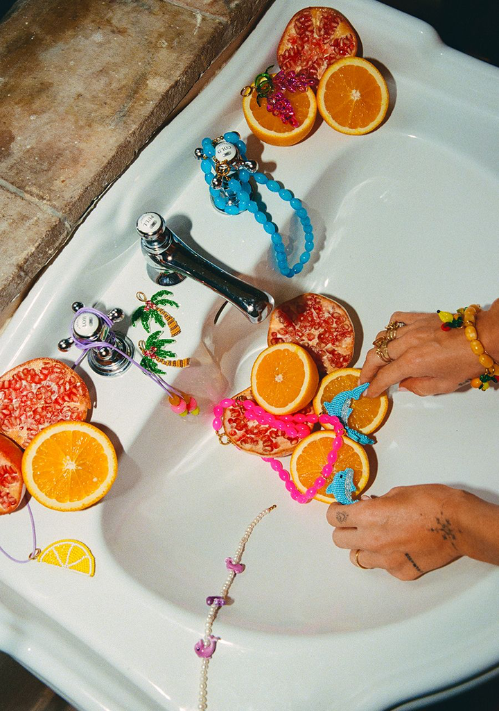 HARPER AND YVE - COLLIER "TROPICAL" BLEU