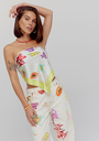 HARPER AND YVE - FOULARD "TROPICANA" BLANC CASSÉ MULTI